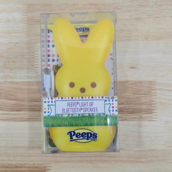 Peeps Yellow Light Up Bluetooth Speaker USB Rechargeable Night Light Button - Picture 1 of 7